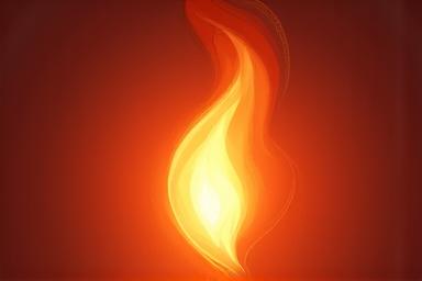 Abstract artistic depiction of a warm, gentle flame, symbolizing Ember & Vine's culinary approach